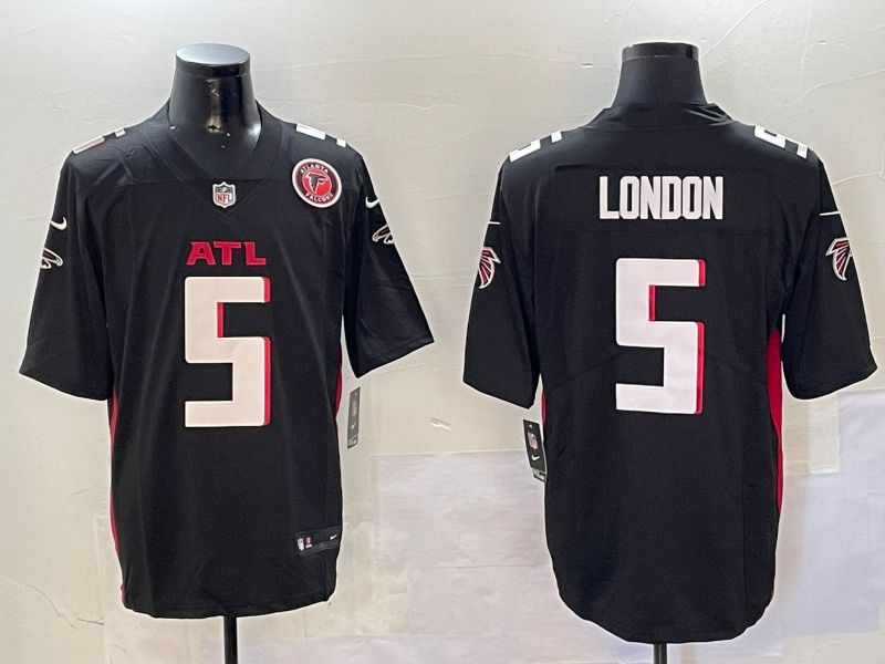 Men Atlanta Falcons #5 London Black Second generation 2024 Nike Limited NFL Jersey style 01081->atlanta falcons->NFL Jersey